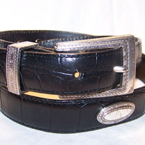 Brighton Classics Black Croc Embossed With Silver - Picture 2 of 6